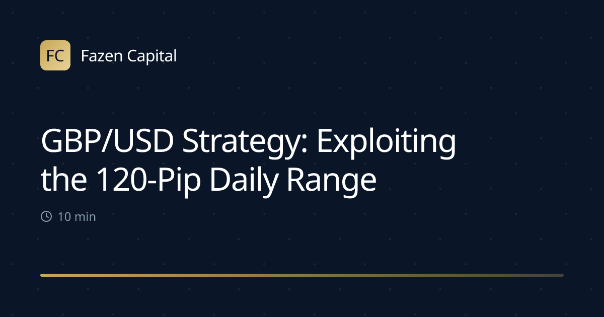GBP/USD Strategy: Exploiting the 120-Pip Daily Range