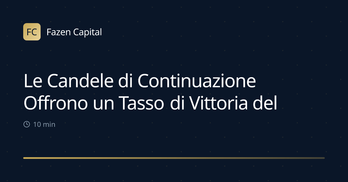 Le Candele di Continuazione Offrono un Tasso di Vittoria del 65%