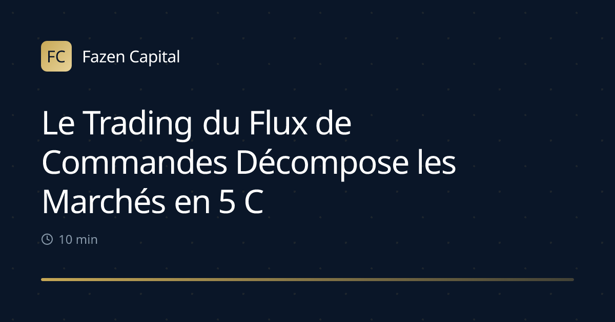Le Trading du Flux de Commandes Décompose les Marchés en 5 Couches de Données