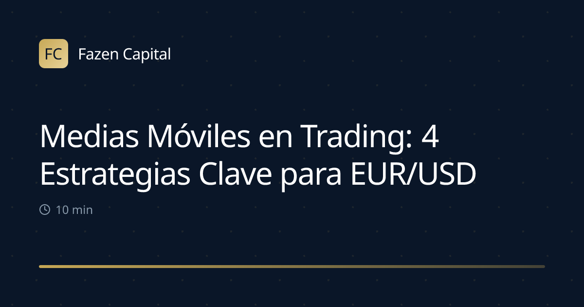 Medias Móviles en Trading: 4 Estrategias Clave para EUR/USD y XAUUSD