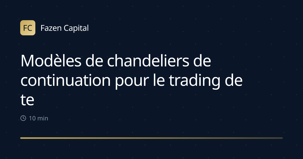 Modèles de chandeliers de continuation pour le trading de tendance H4 et D1