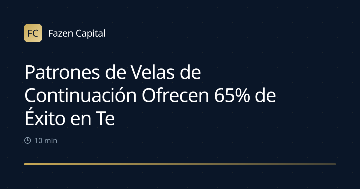 Patrones de Velas de Continuación Ofrecen 65% de Éxito en Tendencias Fuertes