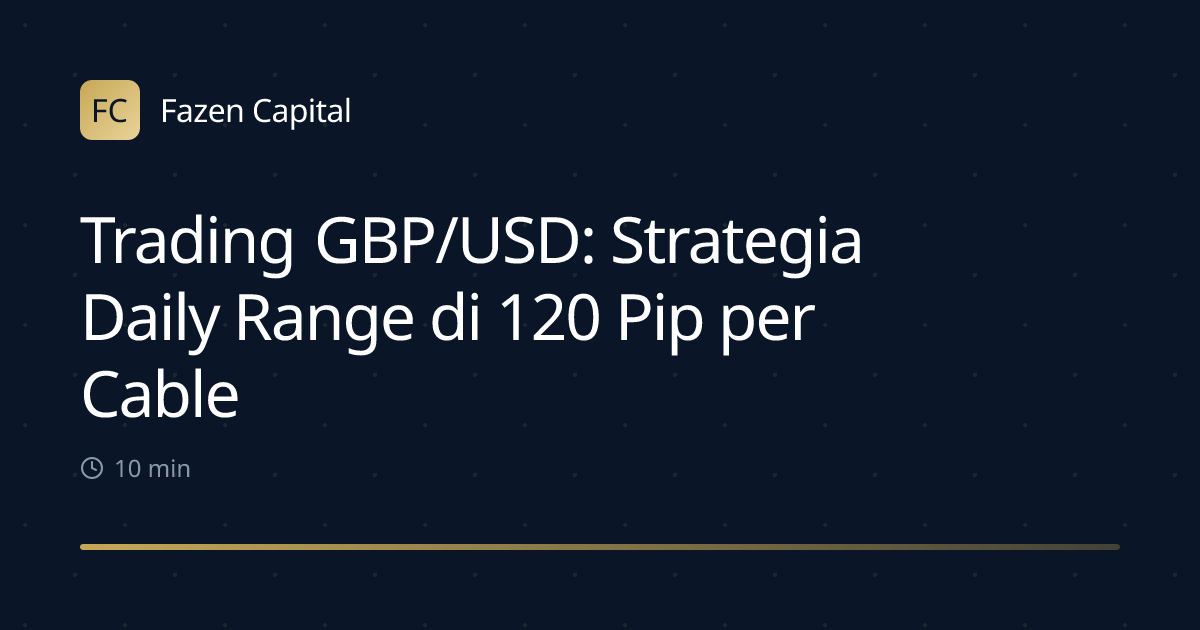 Trading GBP/USD: Strategia Daily Range di 120 Pip per Cable