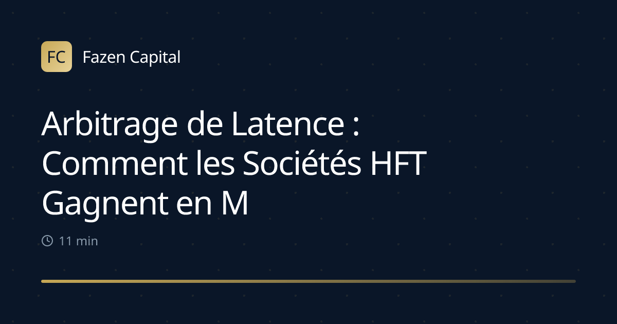 Arbitrage de Latence : Comment les Sociétés HFT Gagnent en Millisecondes