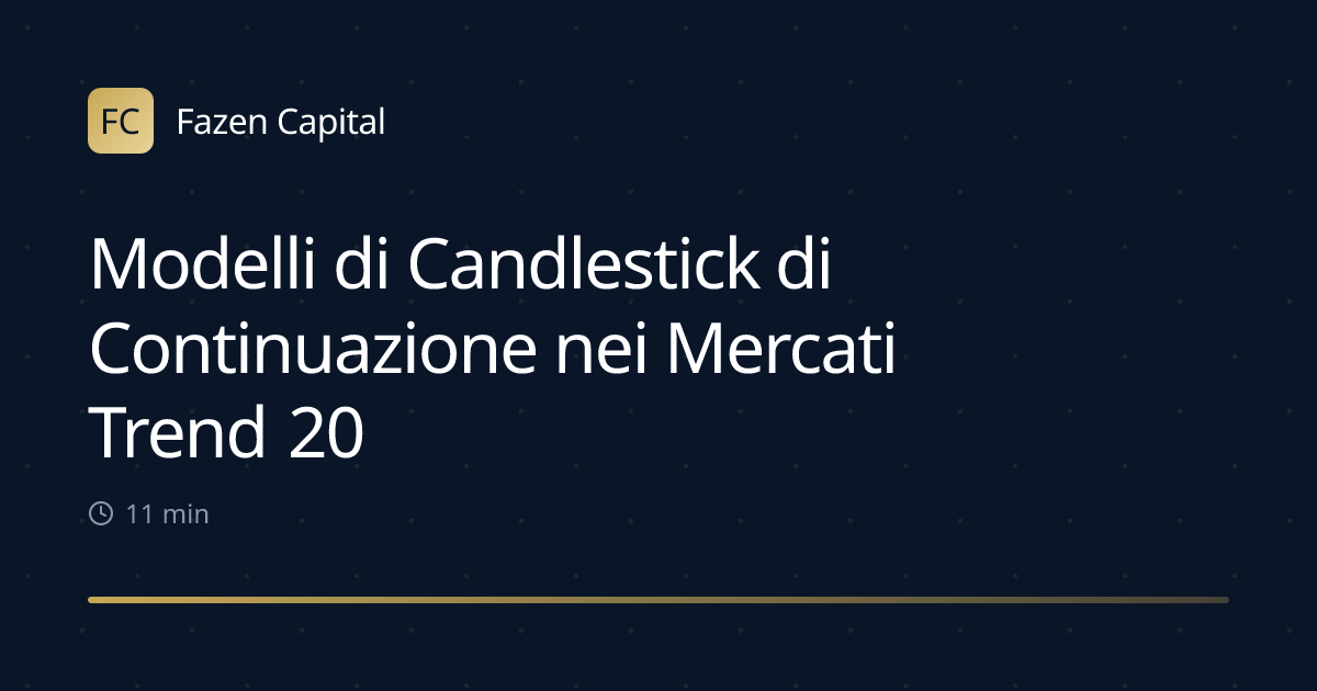 Modelli di Candlestick di Continuazione nei Mercati Trend 2026
