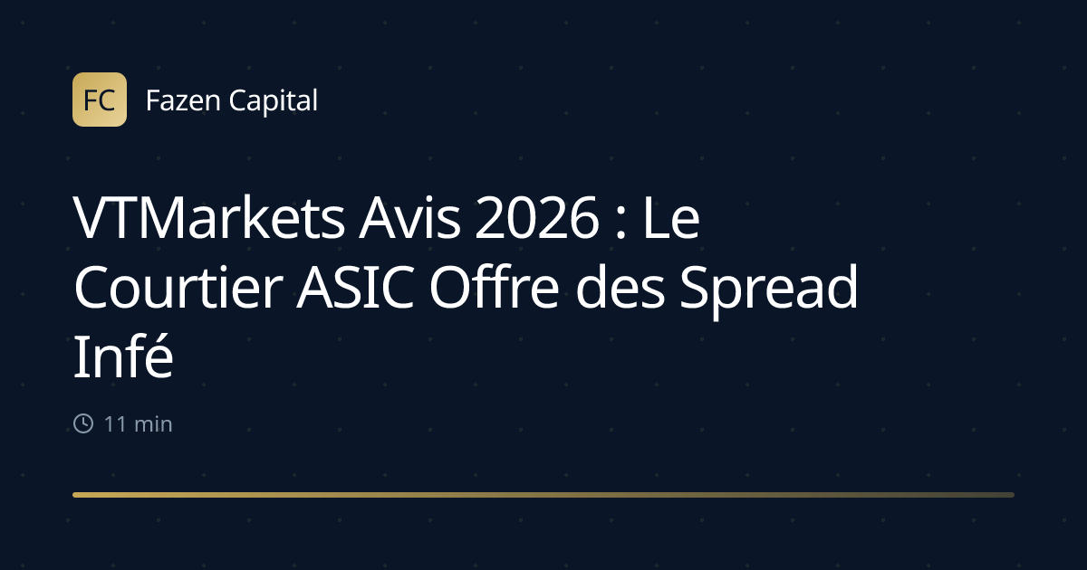 VTMarkets Avis 2026 : Le Courtier ASIC Offre des Spread Inférieurs à 0,1 Pip
