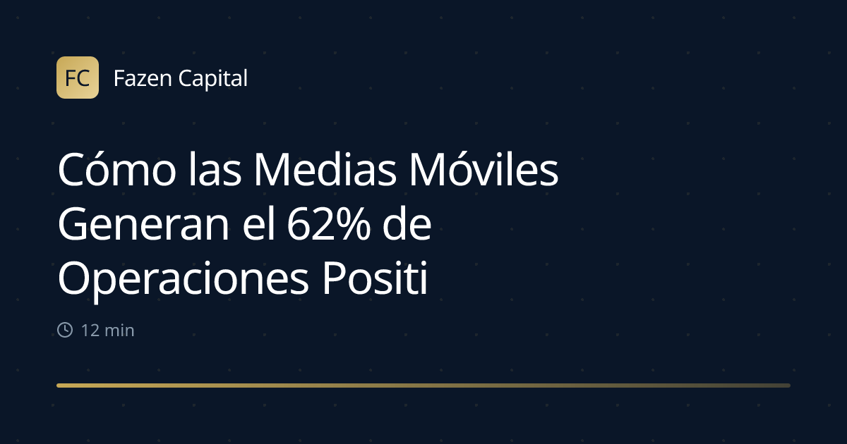 Cómo las Medias Móviles Generan el 62% de Operaciones Positivas