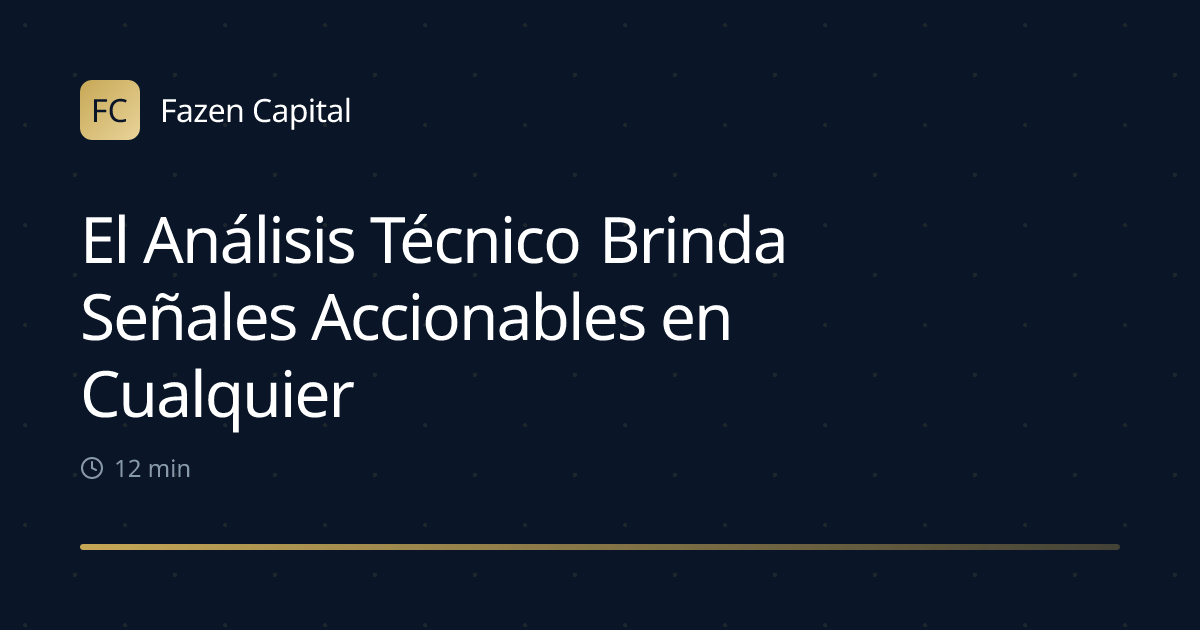 El Análisis Técnico Brinda Señales Accionables en Cualquier Gráfico