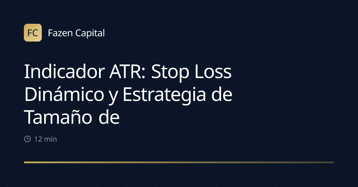 Indicador ATR: Stop Loss Dinámico y Estrategia de Tamaño de Posición