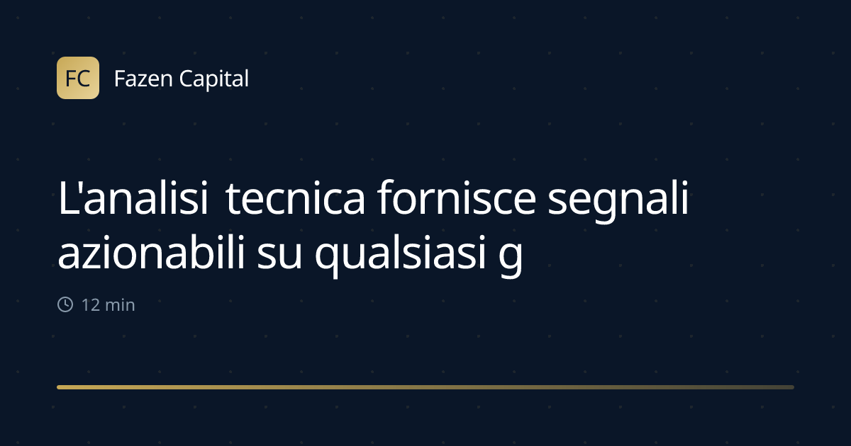 L'analisi tecnica fornisce segnali azionabili su qualsiasi grafico