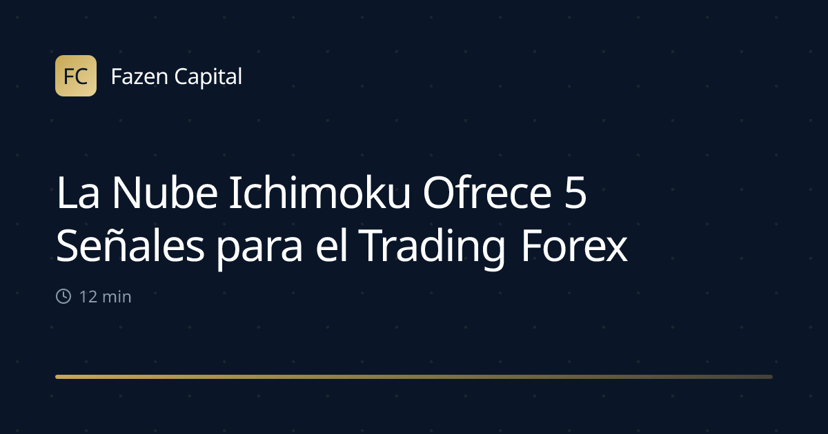 La Nube Ichimoku Ofrece 5 Señales para el Trading Forex