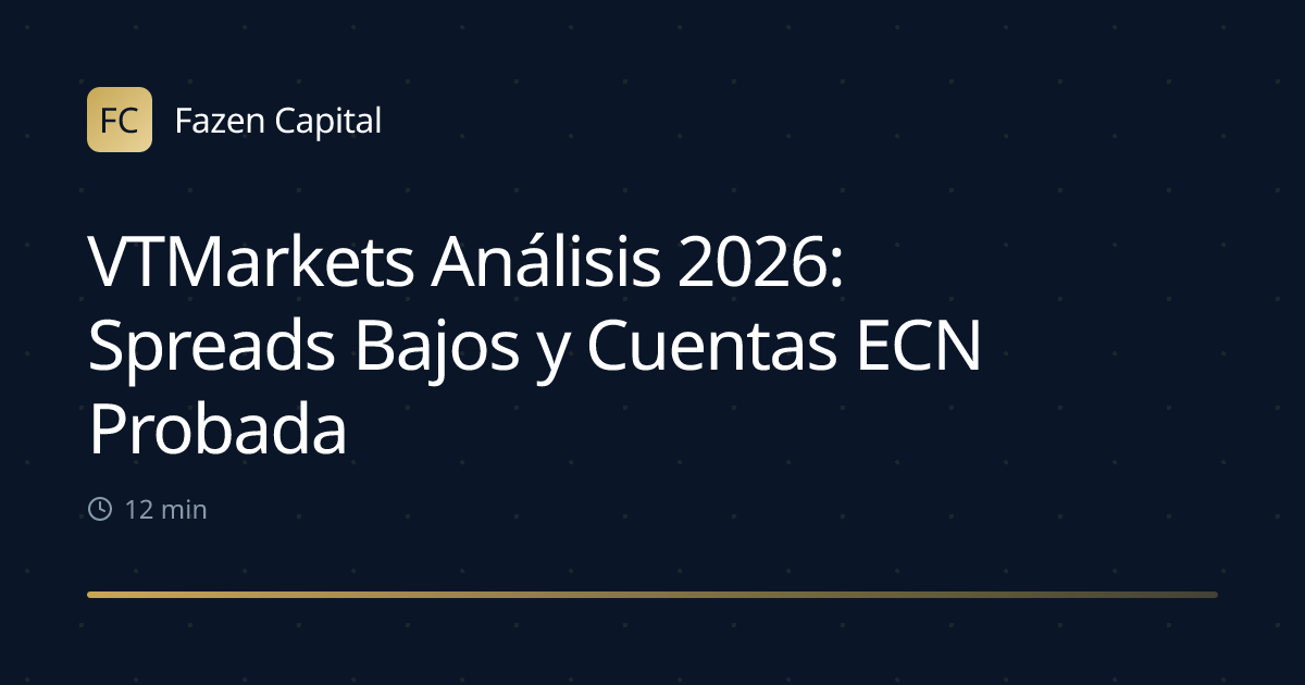 VTMarkets Análisis 2026: Spreads Bajos y Cuentas ECN Probadas
