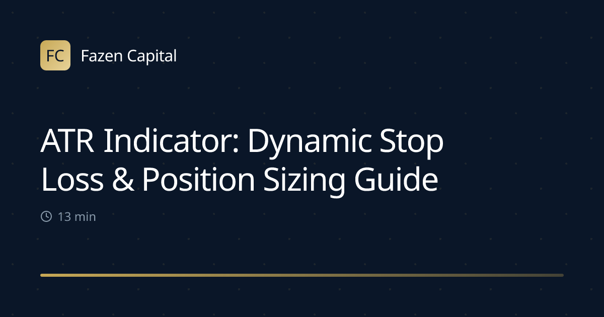 ATR Indicator: Dynamic Stop Loss & Position Sizing Guide