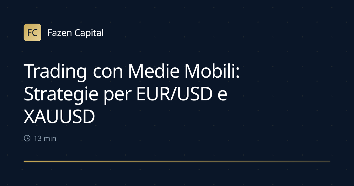 Trading con Medie Mobili: Strategie per EUR/USD e XAUUSD