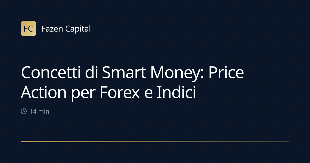 Concetti di Smart Money: Price Action per Forex e Indici