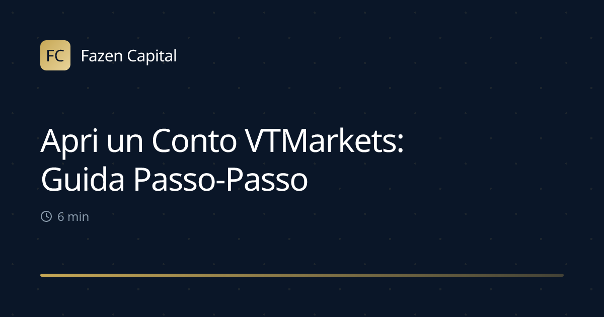 Apri un Conto VTMarkets: Guida Passo-Passo
