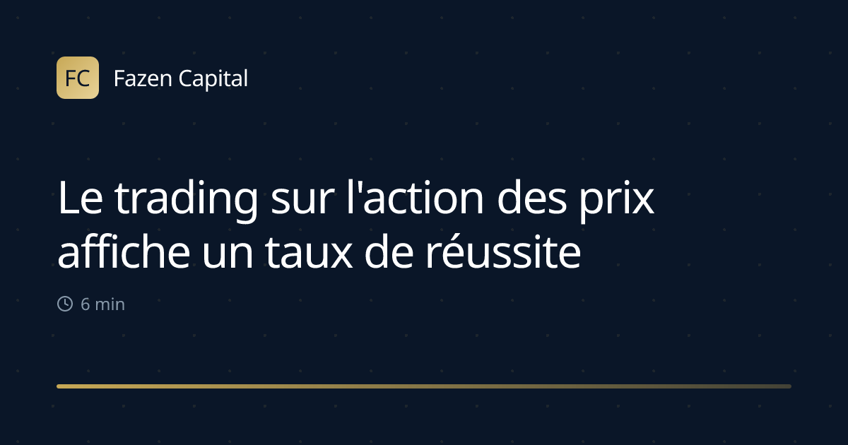 Le trading sur l'action des prix affiche un taux de réussite de 70 % au T1 2026