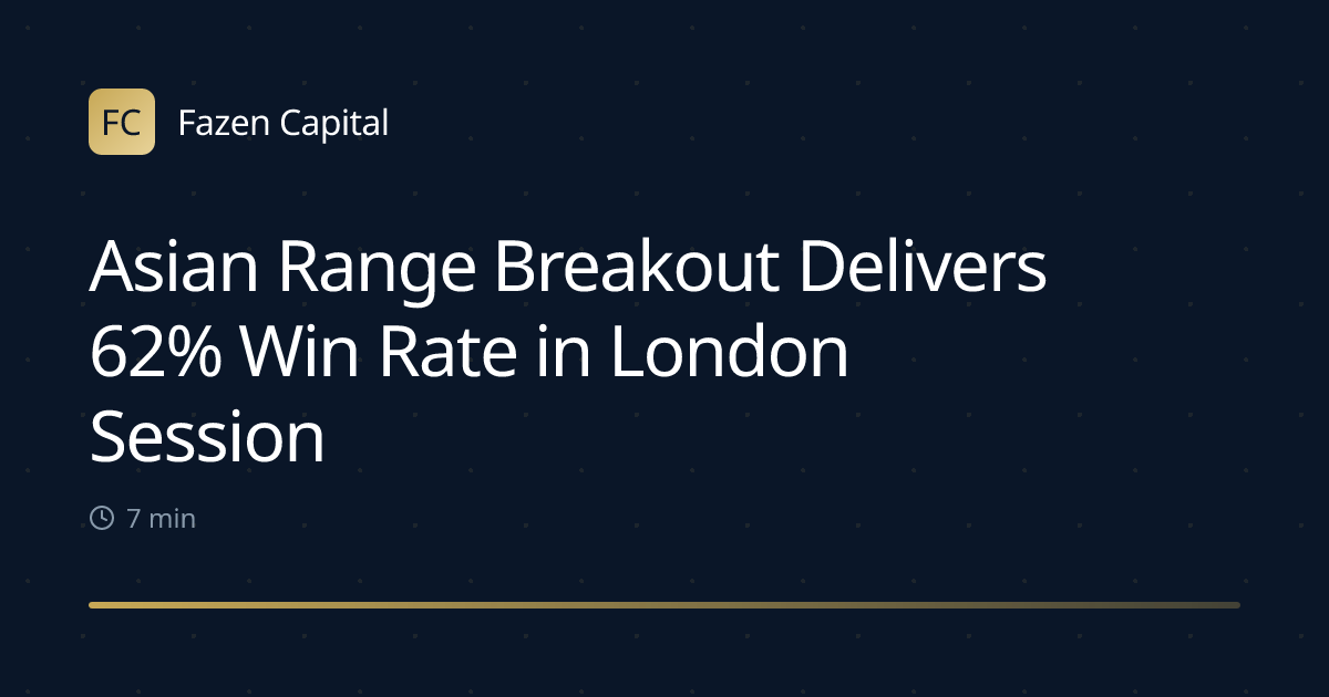 Asian Range Breakout Delivers 62% Win Rate in London Session