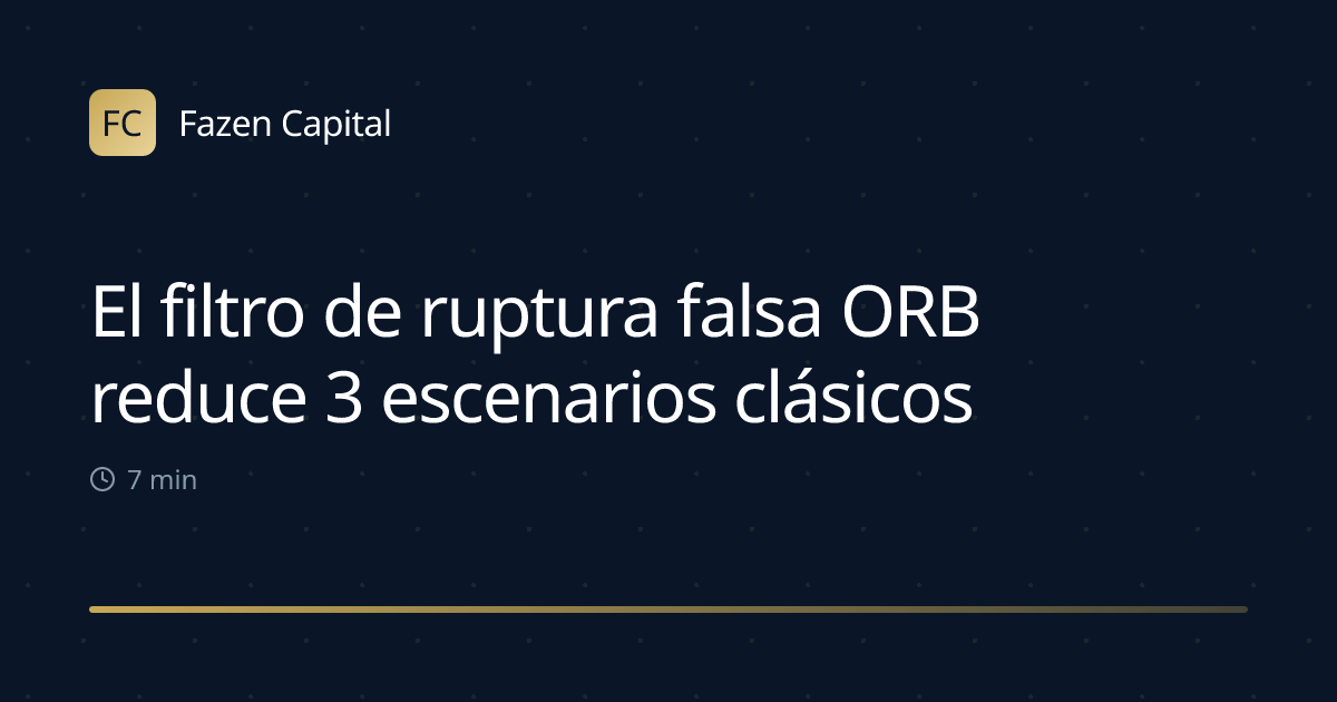 El filtro de ruptura falsa ORB reduce 3 escenarios clásicos