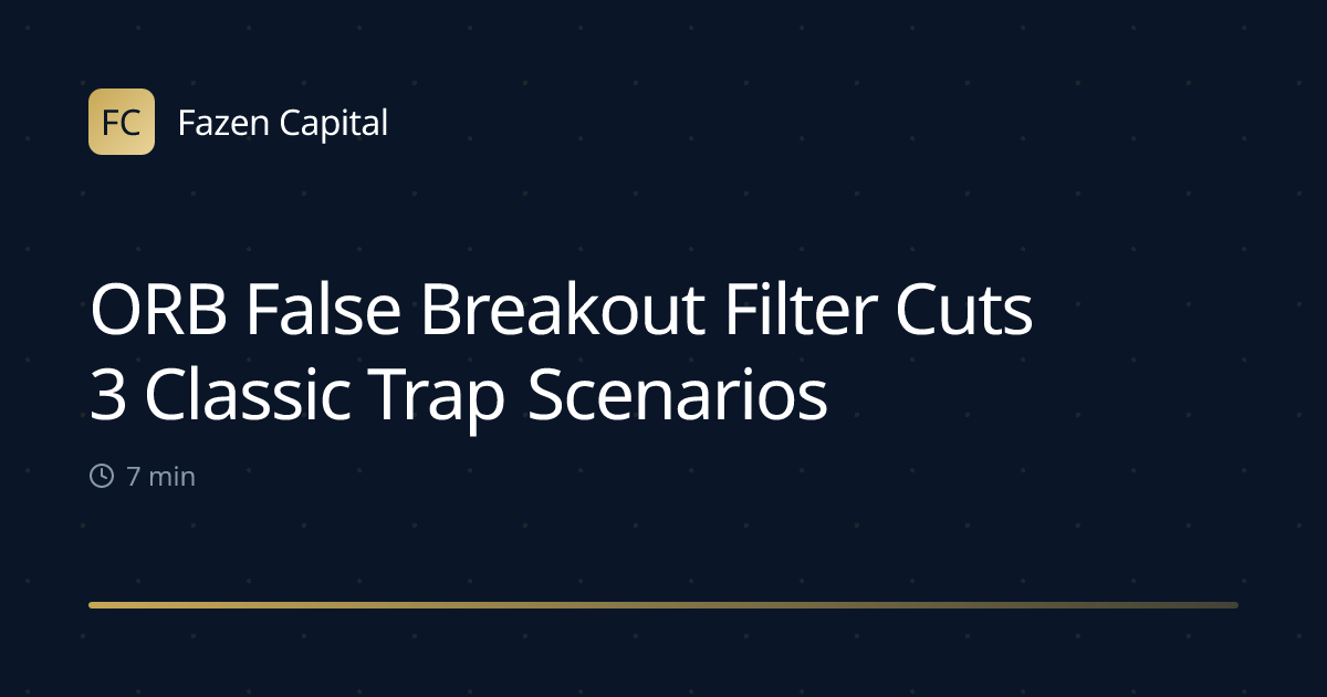 ORB False Breakout Filter Cuts 3 Classic Trap Scenarios