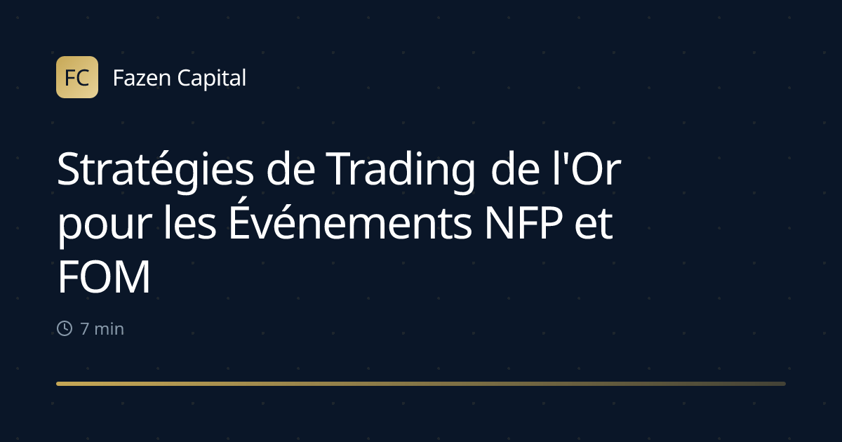 Stratégies de Trading de l'Or pour les Événements NFP et FOMC