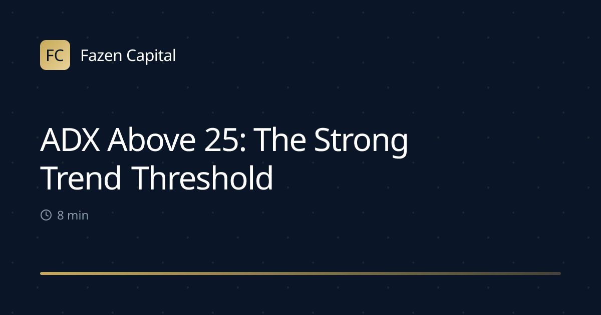 ADX Above 25: The Strong Trend Threshold