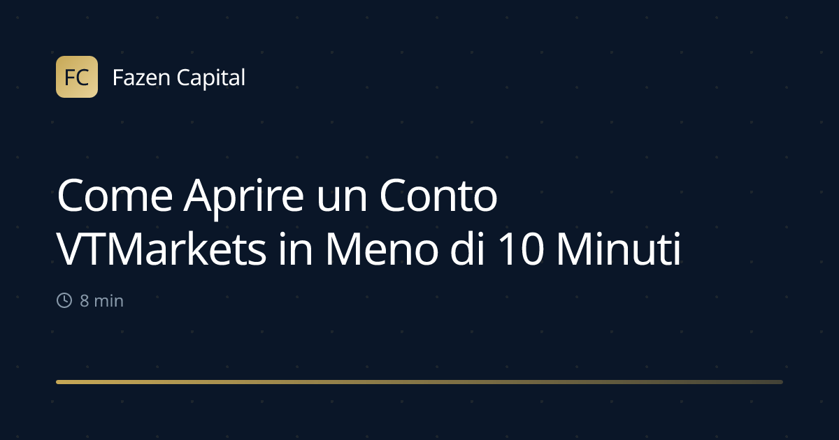 Come Aprire un Conto VTMarkets in Meno di 10 Minuti