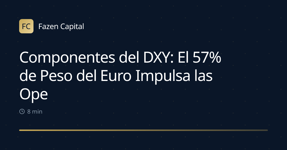 Componentes del DXY: El 57% de Peso del Euro Impulsa las Operaciones con Oro