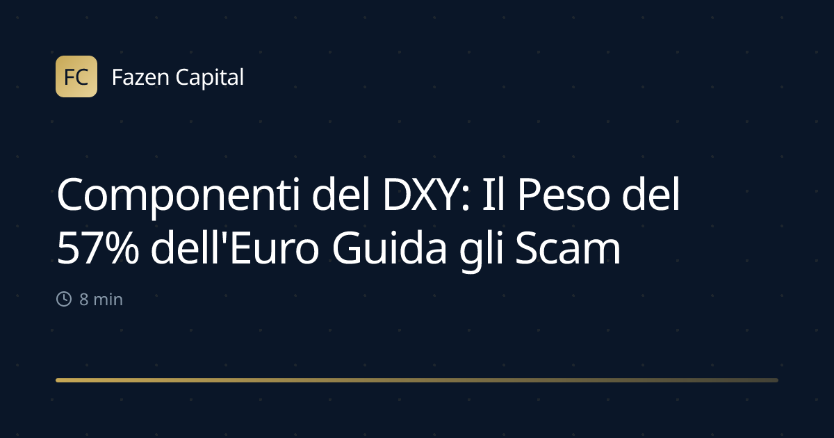Componenti del DXY: Il Peso del 57% dell'Euro Guida gli Scambi sull'Oro