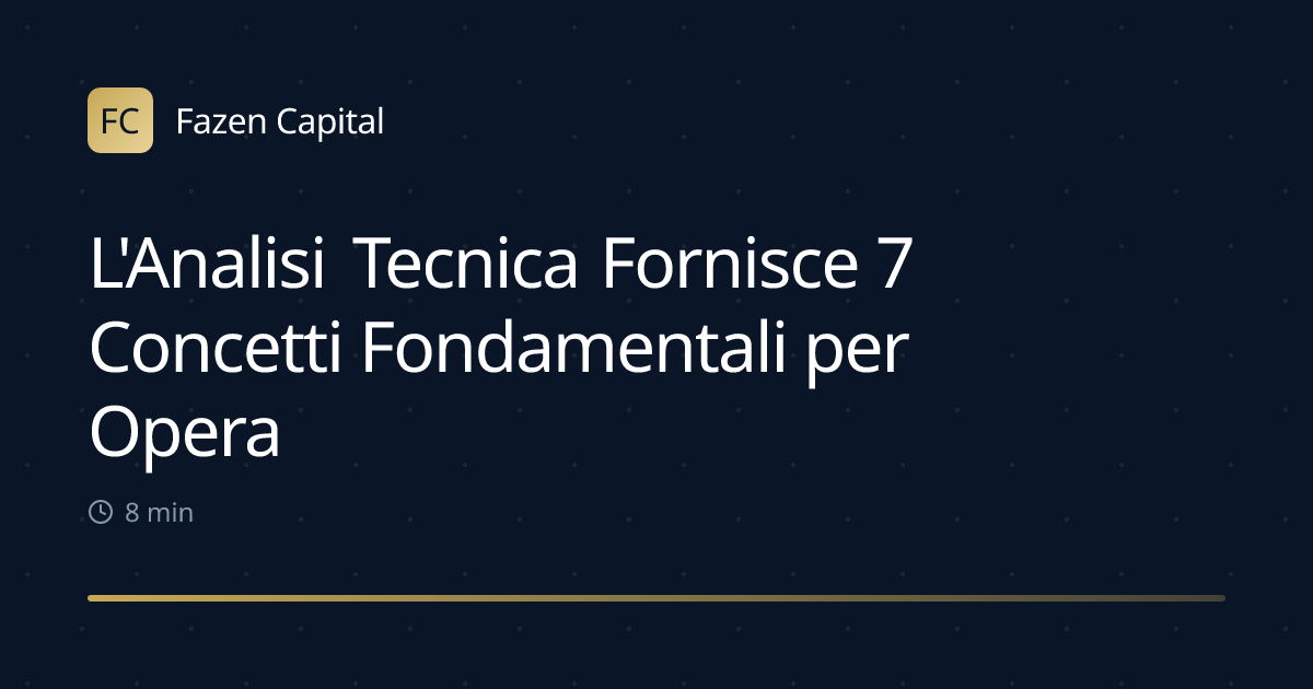 L'Analisi Tecnica Fornisce 7 Concetti Fondamentali per Operazioni Coerenti