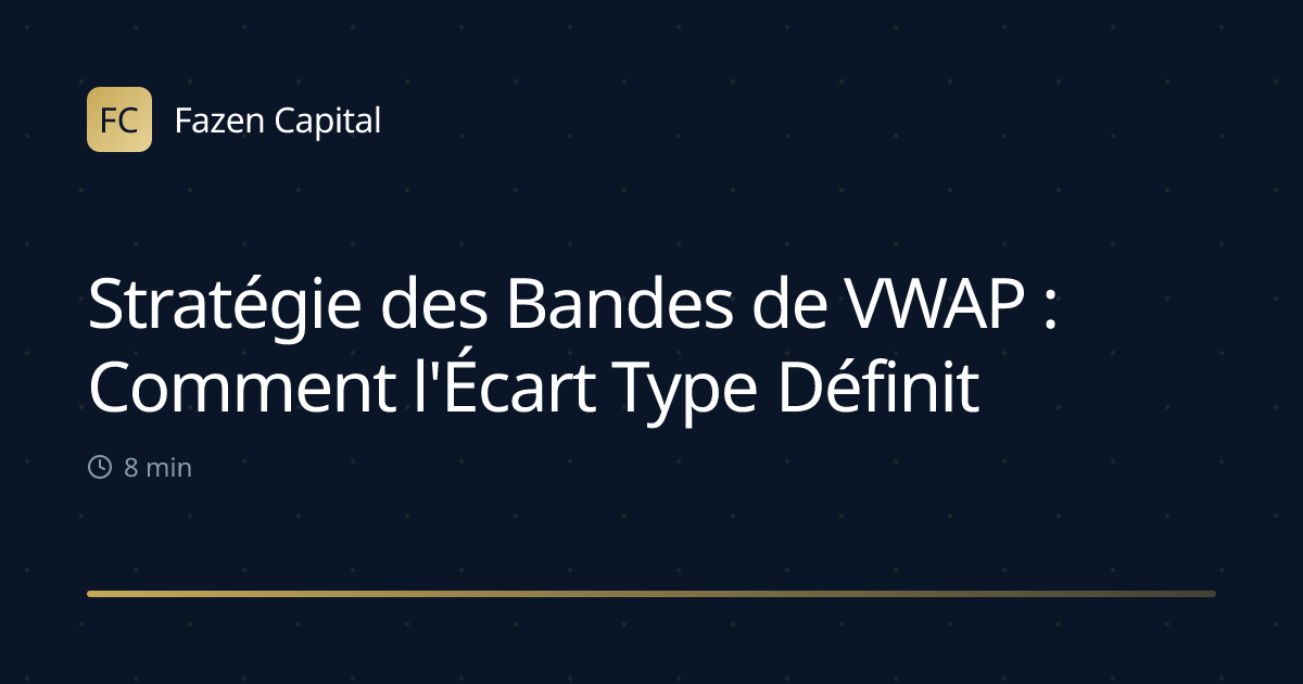 Stratégie des Bandes de VWAP : Comment l'Écart Type Définit l'Extension