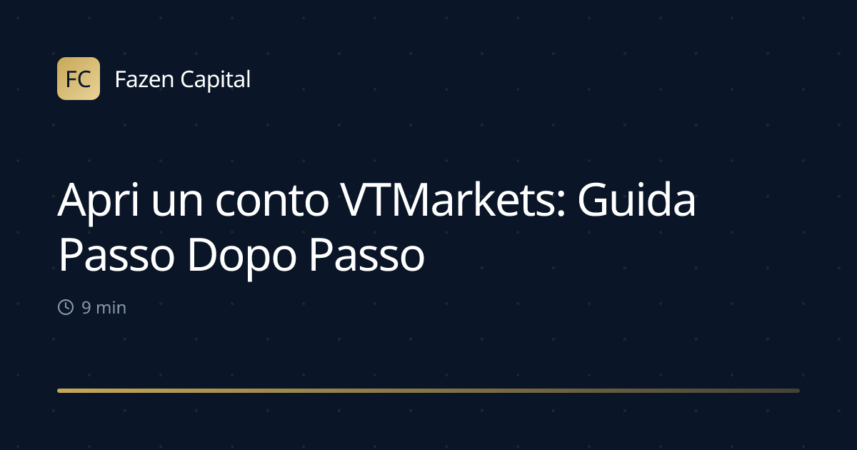 Apri un conto VTMarkets: Guida Passo Dopo Passo