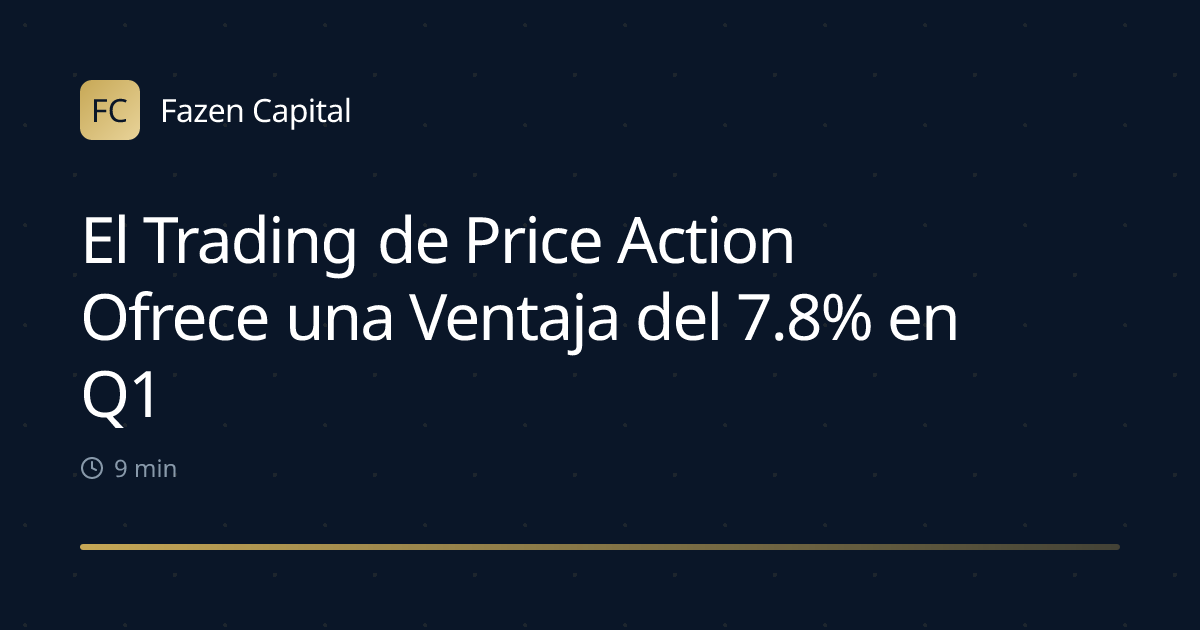 El Trading de Price Action Ofrece una Ventaja del 7.8% en Q1 2026
