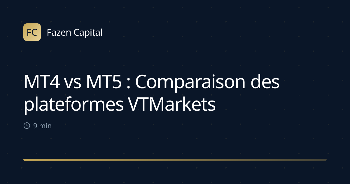 MT4 vs MT5 : Comparaison des plateformes VTMarkets