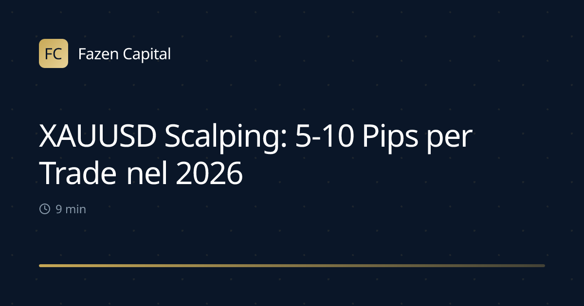 XAUUSD Scalping: 5-10 Pips per Trade nel 2026